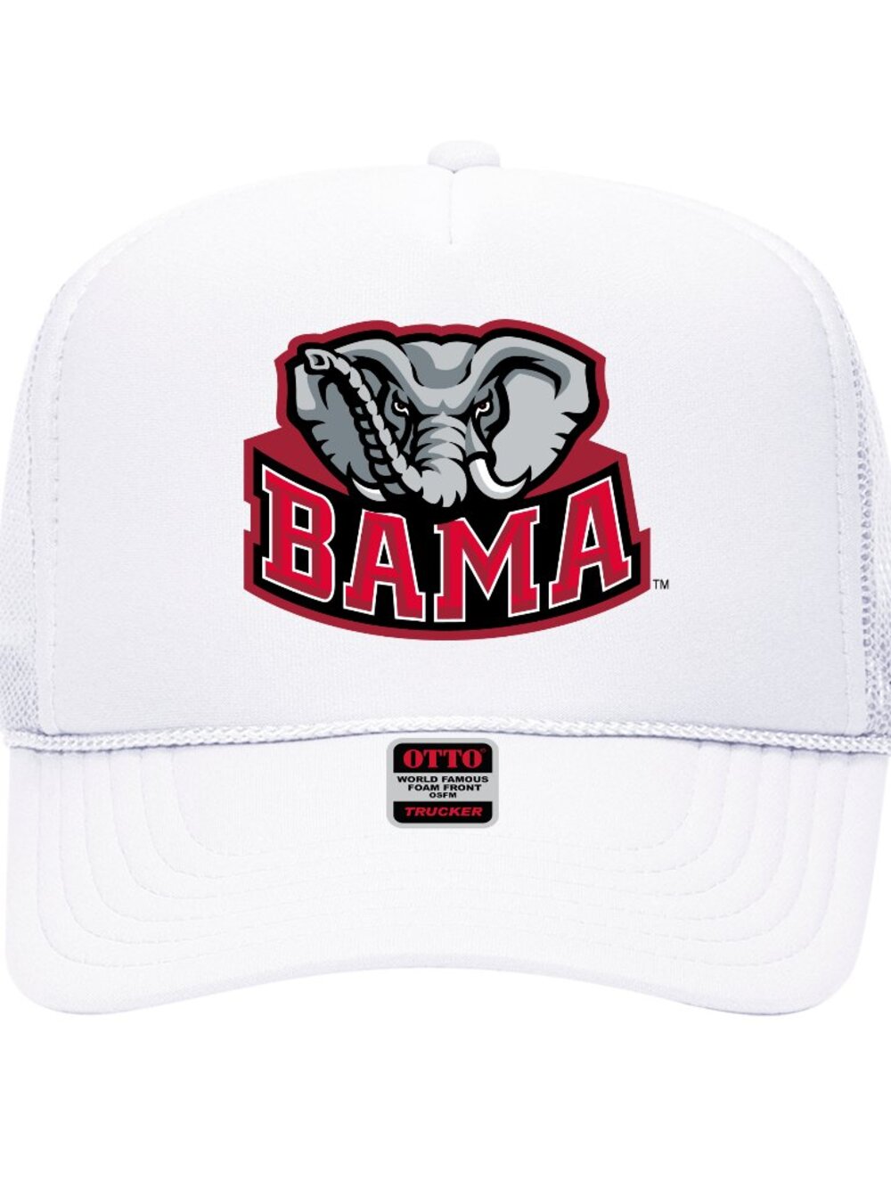 NEW - WHITE ALABAMA CRIMSON TIDE TRUCKER HAT